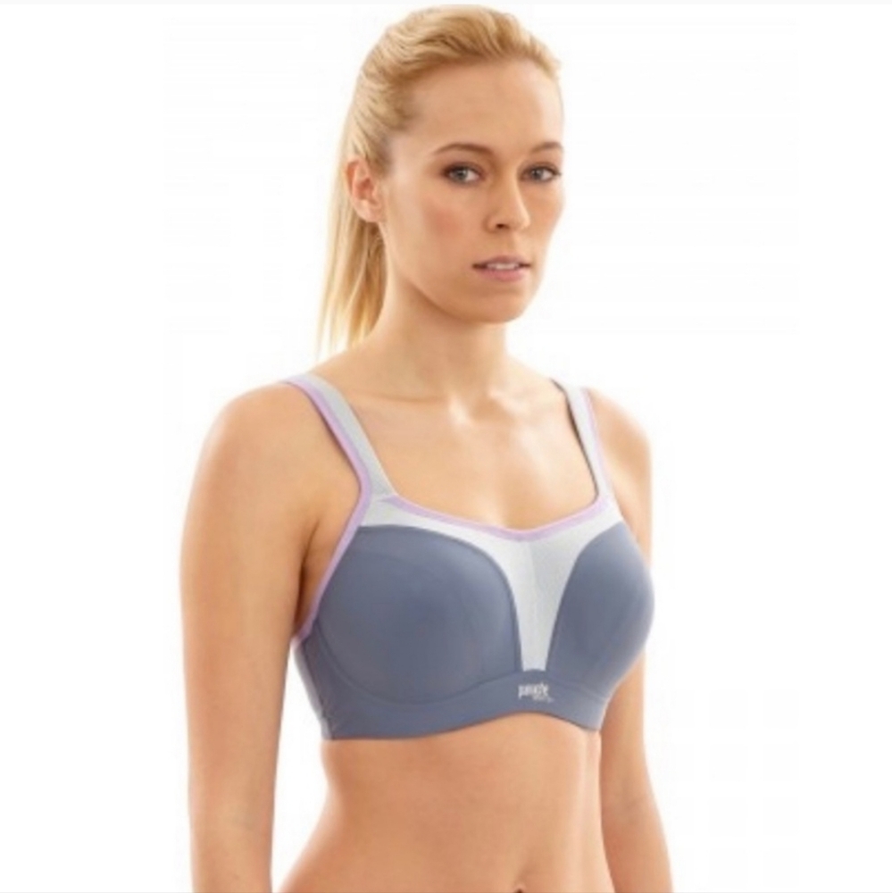 Panache Sport Bra in Grey and Purple 36D